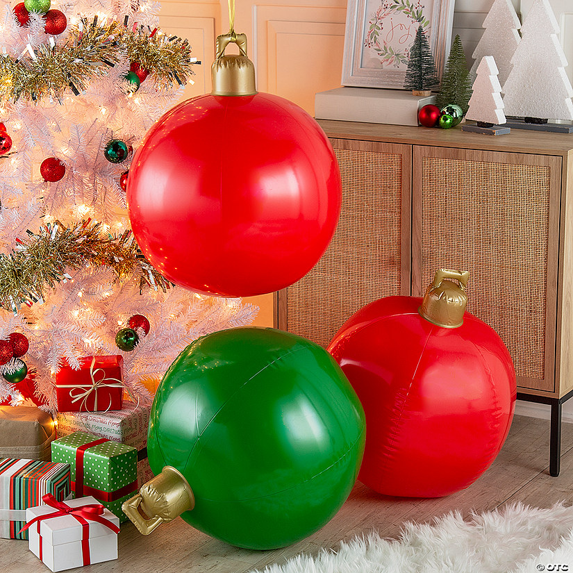 Large Inflatable Hanging Ball-Shaped Ornaments - 6 Pc. Image