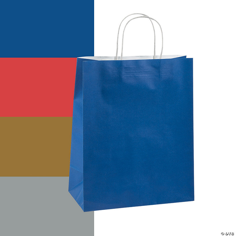 Large Kraft Paper Gift Bags - 12 Pc. Image