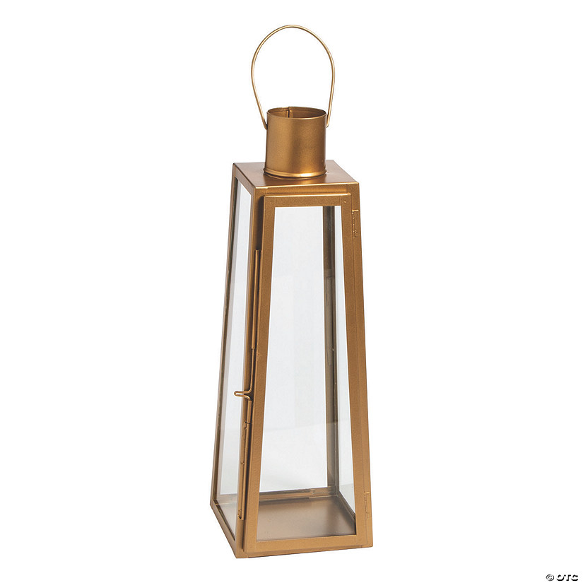 Large Metallic Gold Lantern Oriental Trading