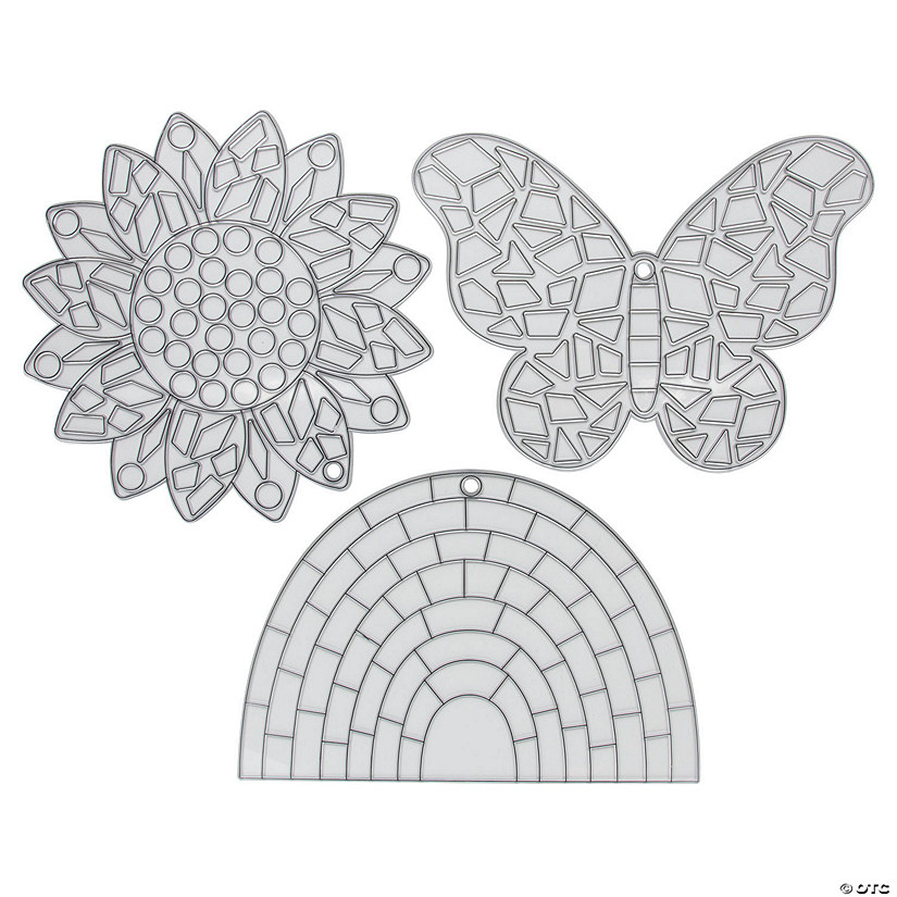 Large Mosaic Plastic Suncatchers - 12 Pc. Image