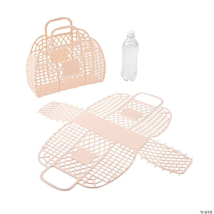 Large Neutral Jelly Beach Totes - 6 Pc.  Image