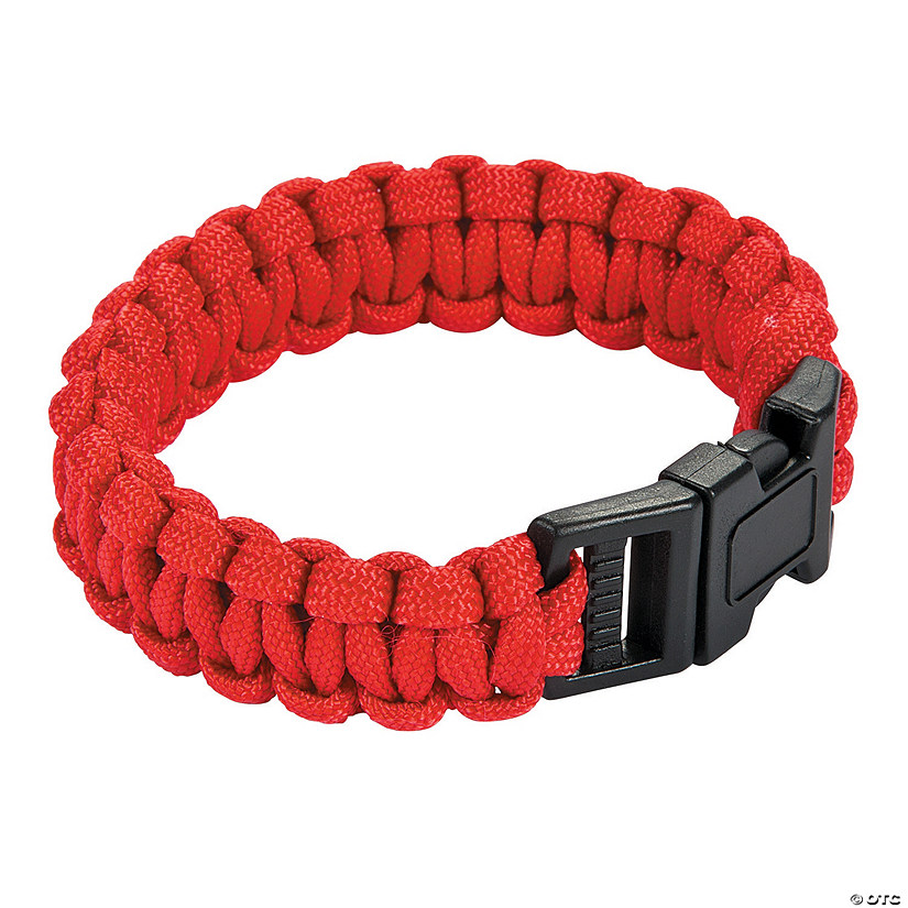 Large Red Paracord Bracelets - 6 Pc. Image