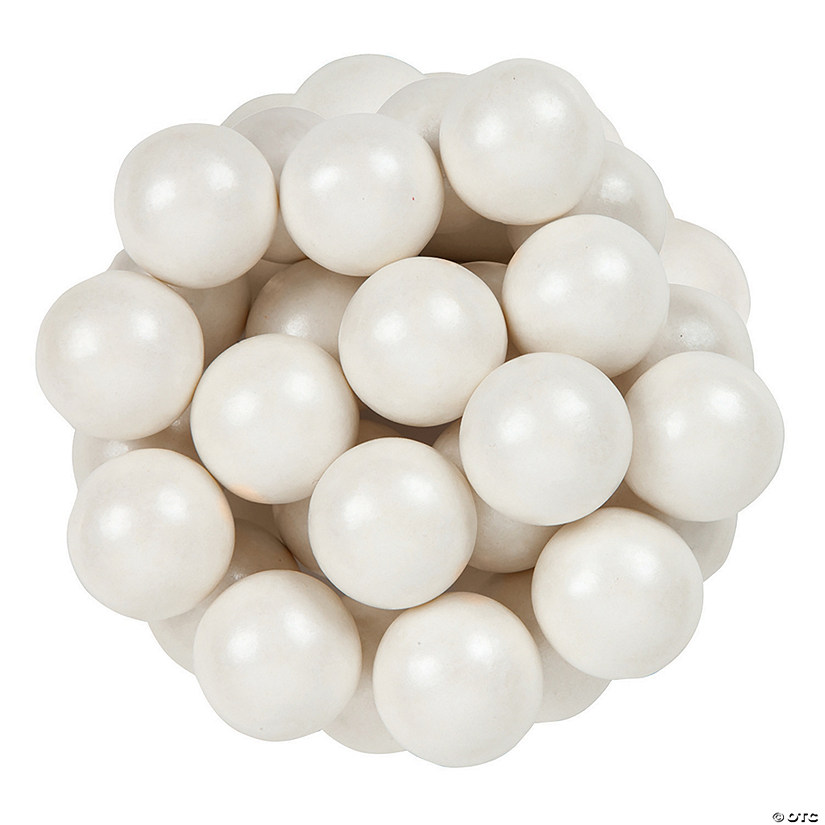 Large Shimmer White Gumballs - 97 Pc. Image