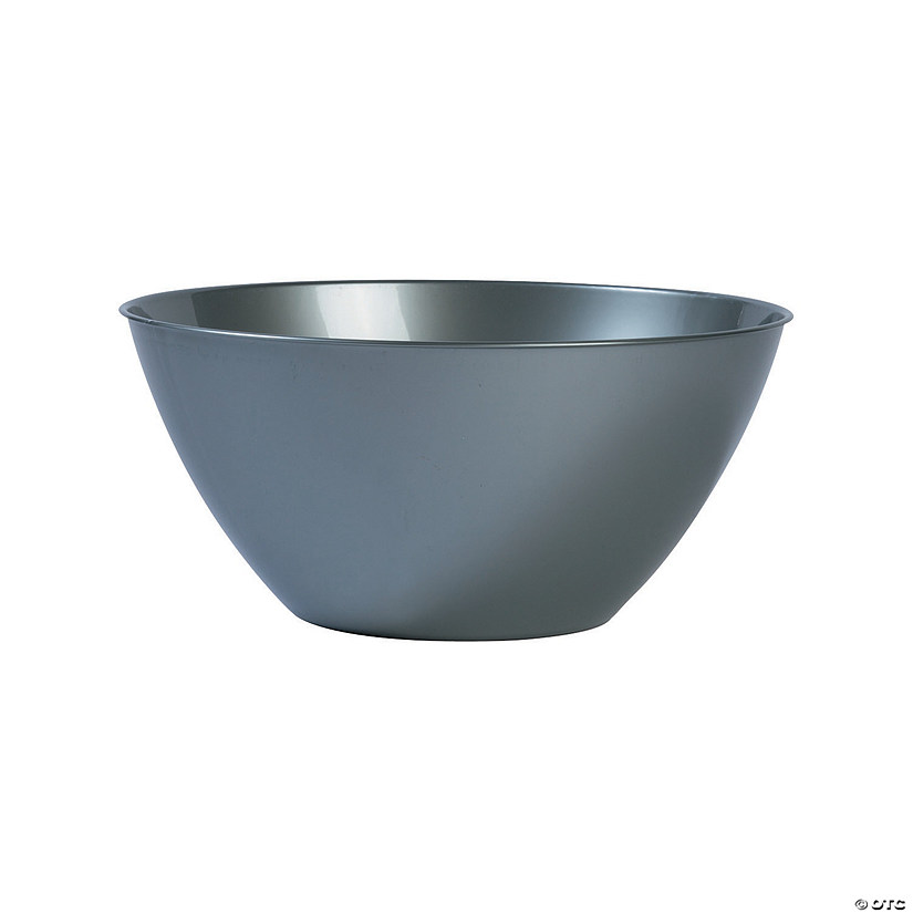Large Silver Plastic Serving Bowl Discontinued