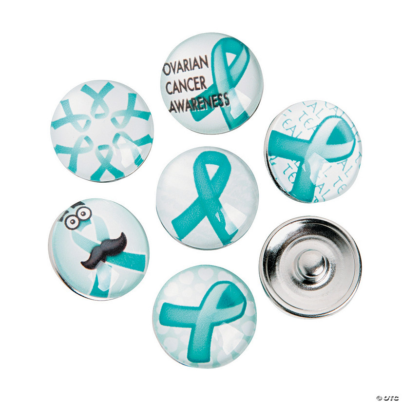Large Teal Awareness Ribbon Snap Beads Oriental Trading