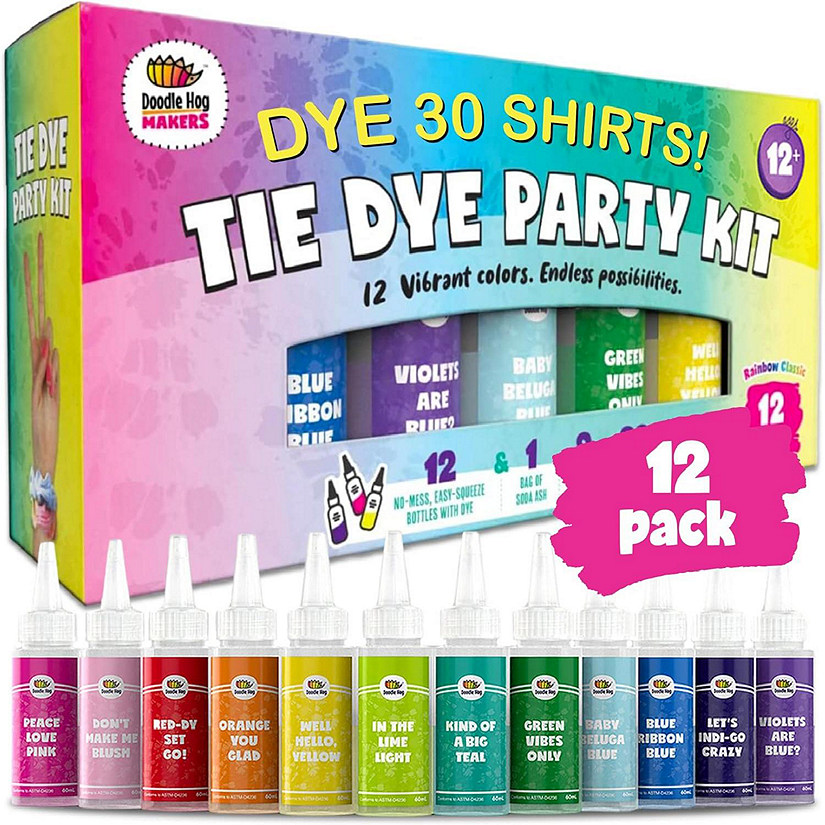 Large Tie Dye Kit 12 Packs Oriental Trading