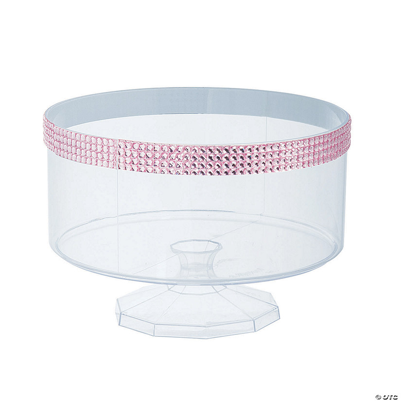 Large Trifle Container with Pink Gem Trim Oriental Trading