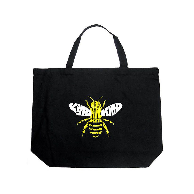 Large Word Art Tote Bag - Bee Kind - 20&quot;W x 15&quot;H x 5&quot;D Image