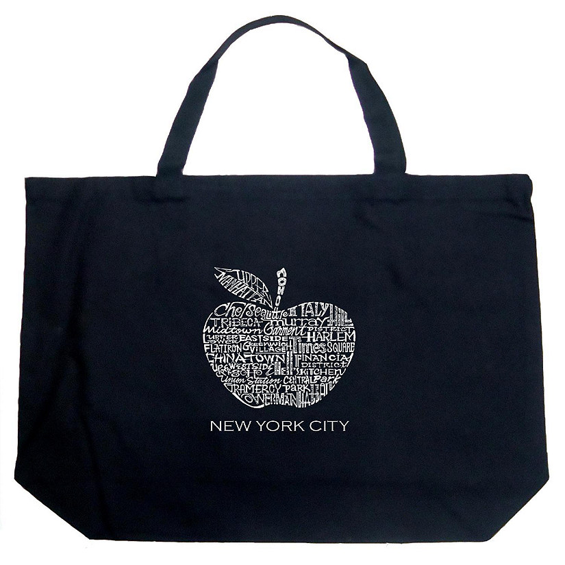 Large Word Art Tote Bag - Neighborhoods in NYC - 20&quot;W x 15&quot;H x 5&quot;D Image