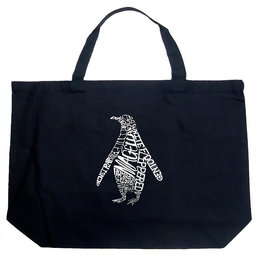 Large Word Art Tote Bag - Penguin - 20&quot;W x 15&quot;H x 5&quot;D Image