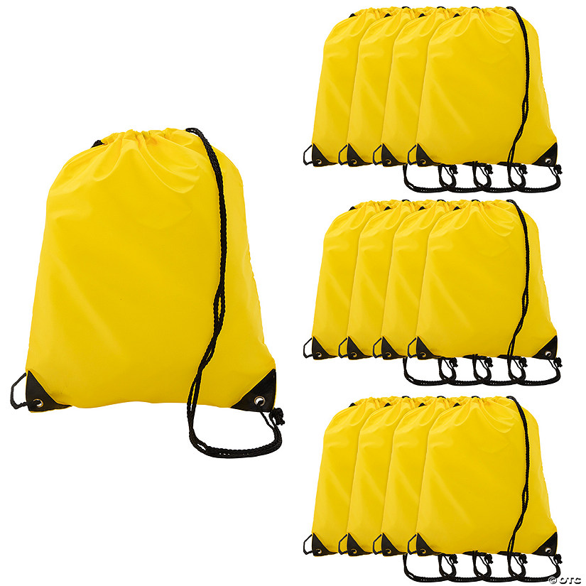 Large Yellow Drawstring Bags Oriental Trading