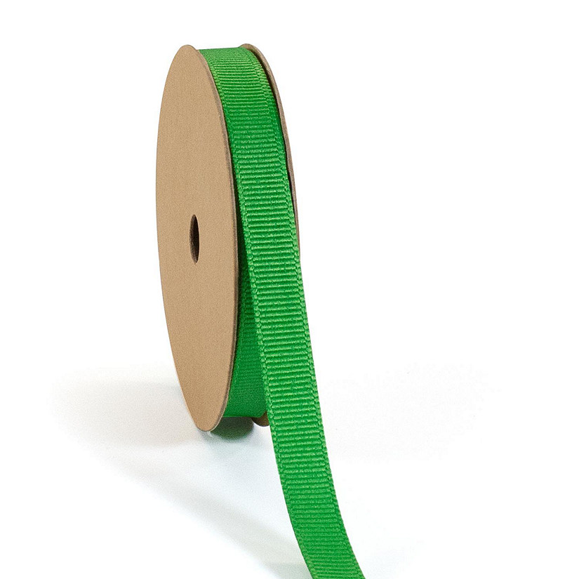 LaRibbons 3/8" Premium Textured Grosgrain Ribbon - Kelly Green Image