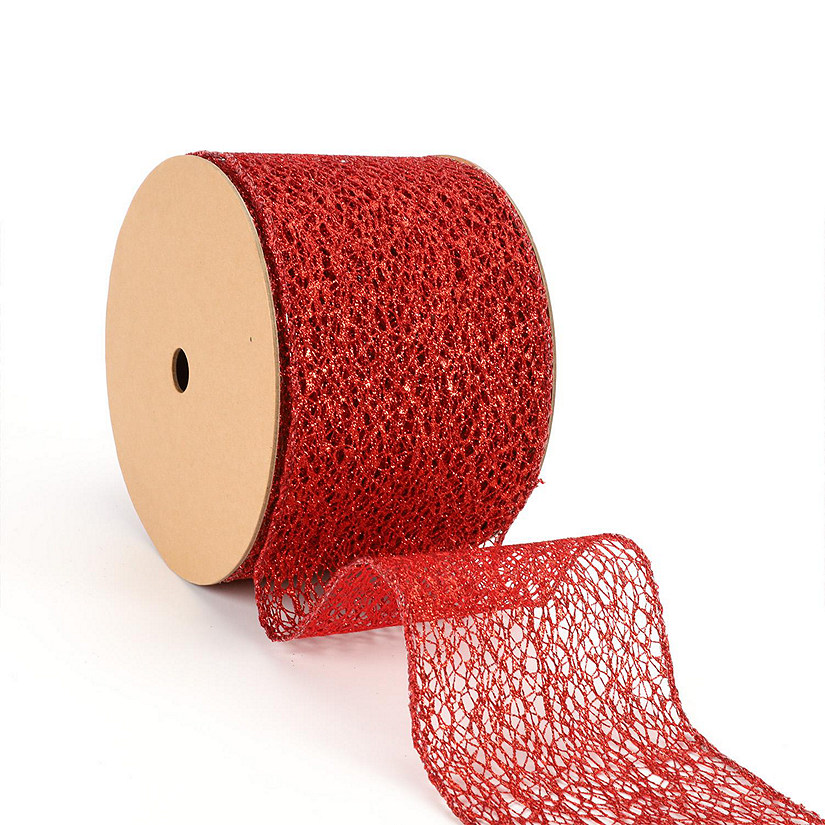 LaRibbons Easter Bunny Wired Ribbon - 2 Rolls 2.5 Inch X 12 Yards Total, Orange Plaid Spring Craft Ribbon