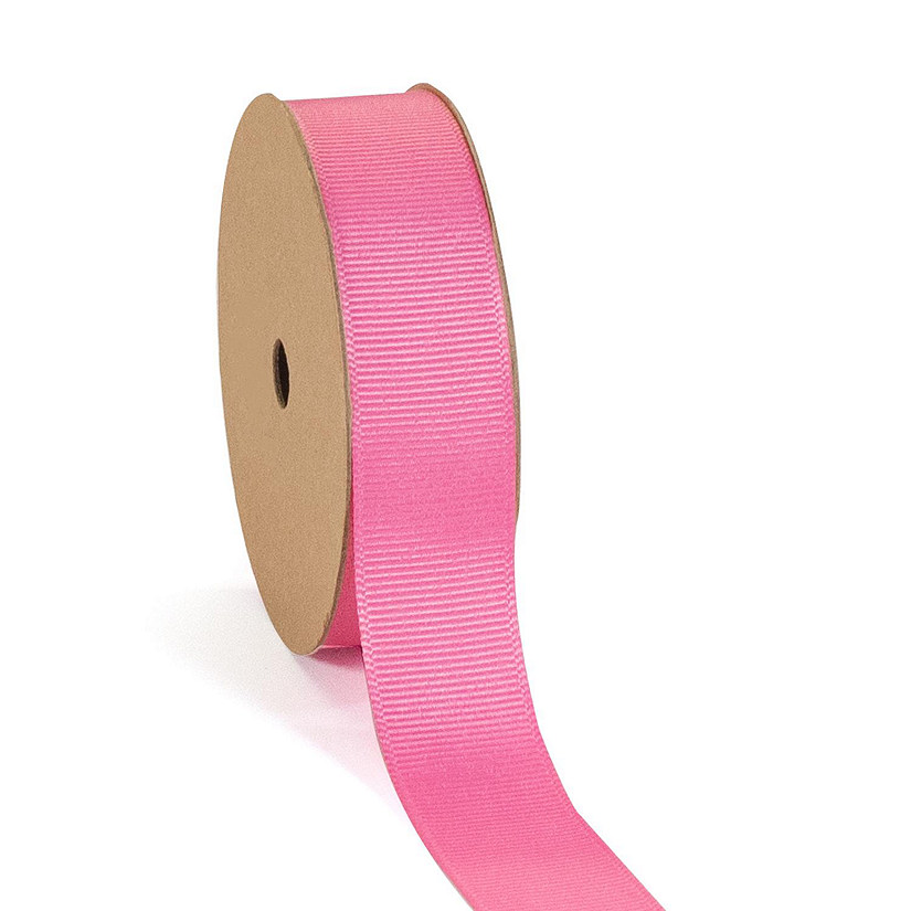 LaRibbons 7/8" Premium Textured Grosgrain Ribbon -Hot Pink Image