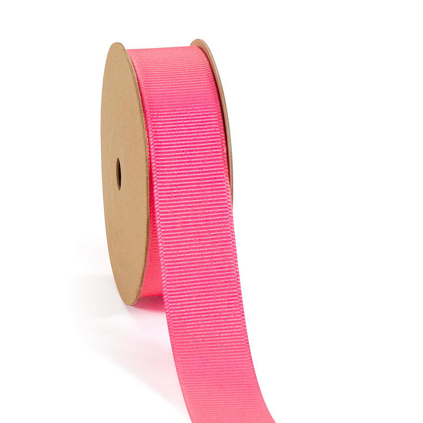 LaRibbons 7/8" Premium Textured Grosgrain Ribbon -New Shocking Pink Image