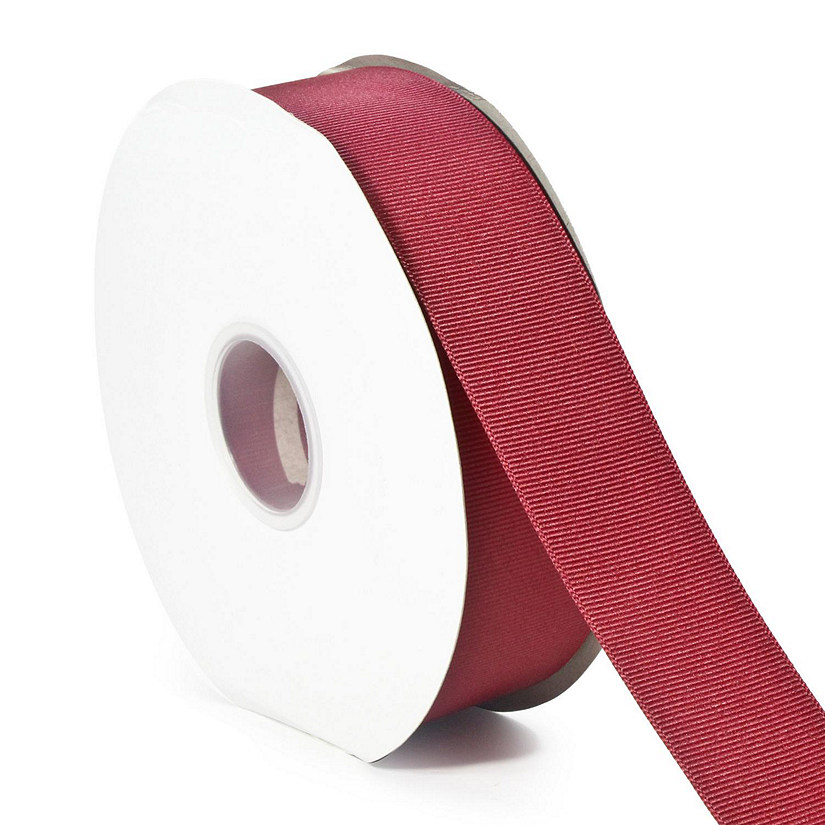 LaRibbons and Crafts 1 1/2" 50yds Premium Textured Grosgrain Ribbon -Cranberry Image