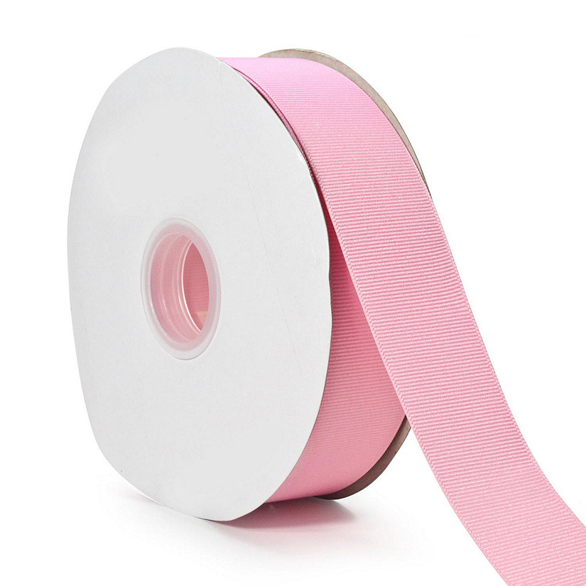 LaRibbons and Crafts 1 1/2" 50yds Premium Textured Grosgrain Ribbon - Pink Image