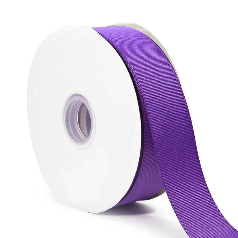LaRibbons and Crafts 1 1/2" 50yds Premium Textured Grosgrain Ribbon -Purple Image