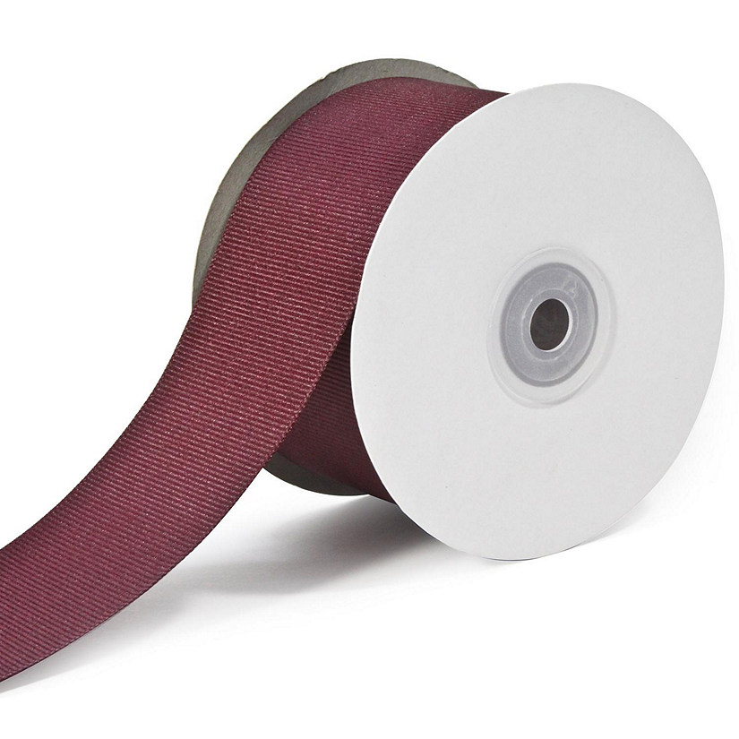 LaRibbons and Crafts 2 1/4" 20yds Premium Textured Grosgrain Ribbon -Burgundy Image
