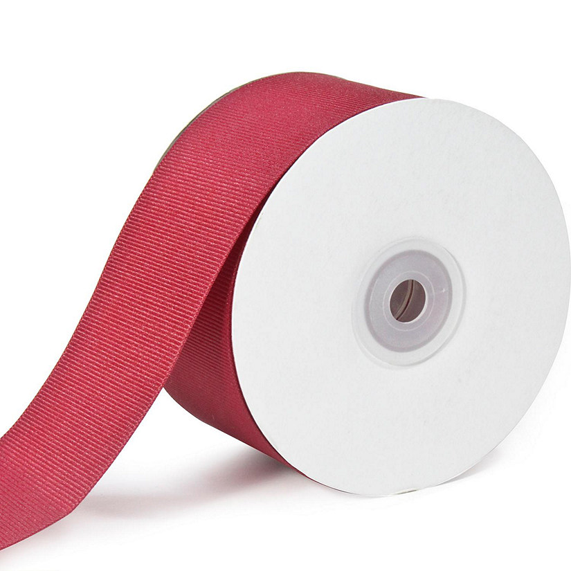 LaRibbons and Crafts 2 1/4" 20yds Premium Textured Grosgrain Ribbon - Cranberry Image
