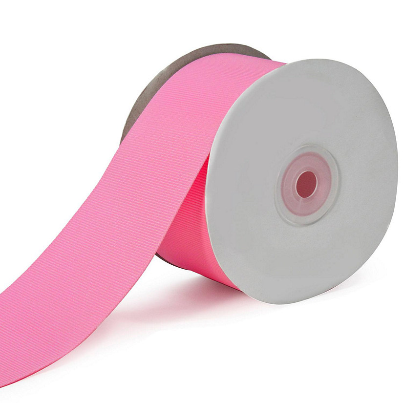LaRibbons and Crafts 2 1/4" 20yds Premium Textured Grosgrain Ribbon - Hot Pink Image