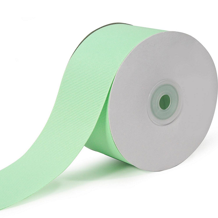 LaRibbons and Crafts 2 1/4" 50yds Premium Textured Grosgrain Ribbon -Mint Image
