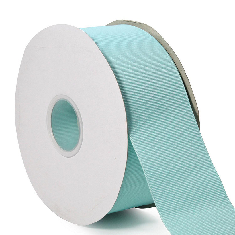LaRibbons and Crafts 2 1/4" 50yds Premium Textured Grosgrain Ribbon - New Aqua Image