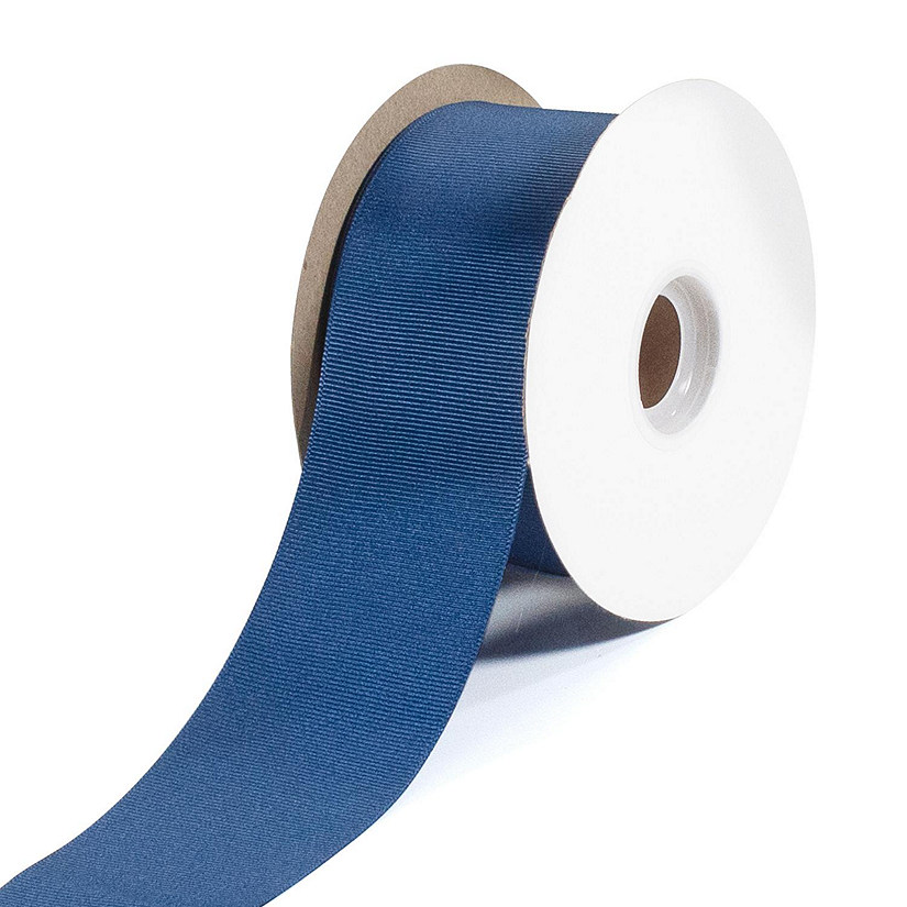 LaRibbons and Crafts 2¼ Premium Textured Grosgrain Ribbon -Lt. Navy Blue