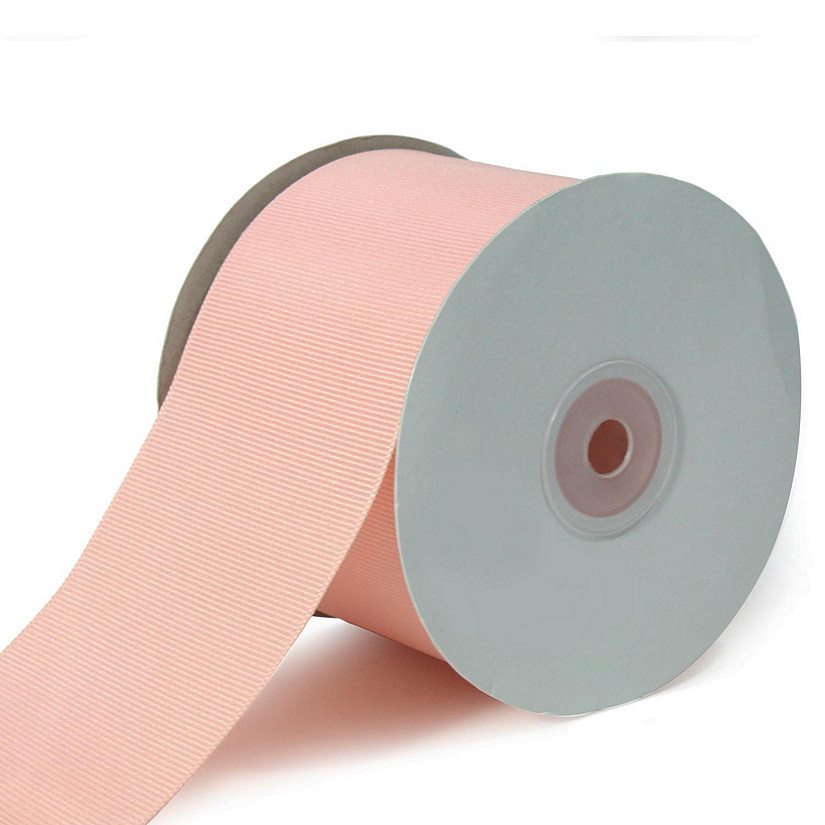 LaRibbons and Crafts 3" 20yds Premium Textured Grosgrain Ribbon -Coral Ice Image