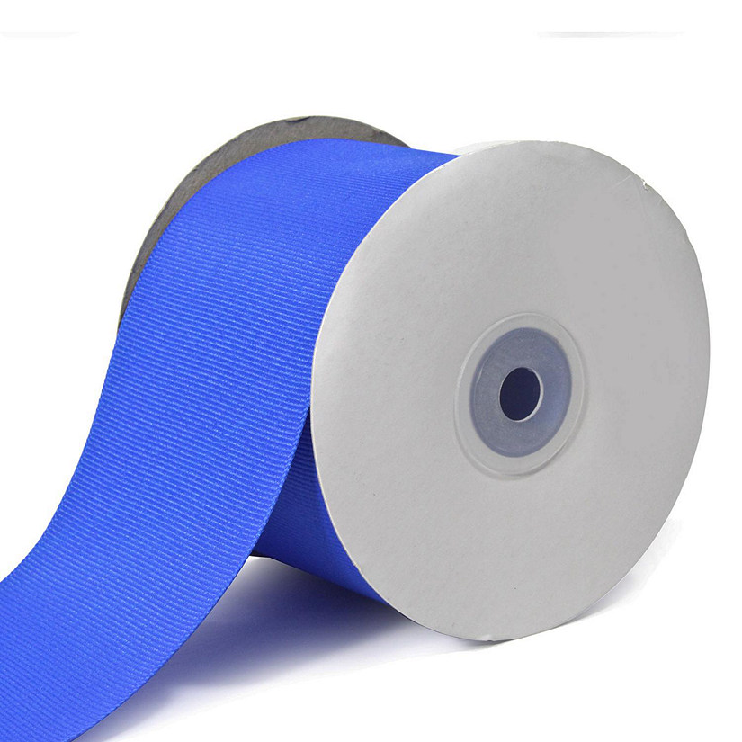 LaRibbons and Crafts 3" 20yds Premium Textured Grosgrain Ribbon -Electric Blue Image