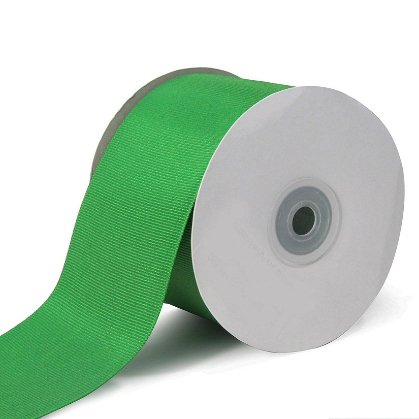 LaRibbons and Crafts 3" 20yds Premium Textured Grosgrain Ribbon - Emerald Image