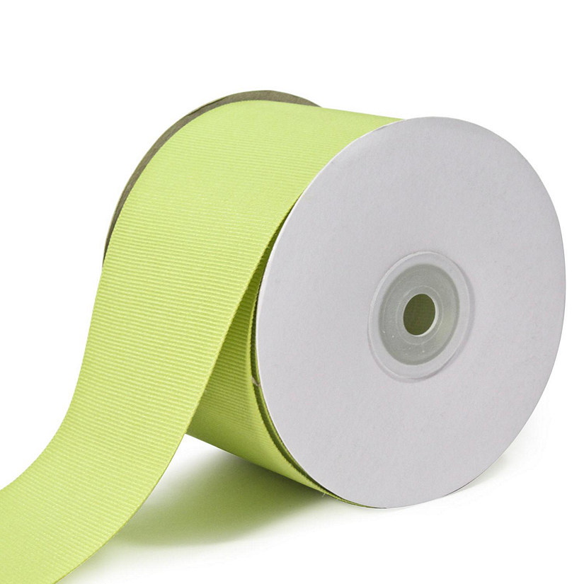 LaRibbons and Crafts 3" 20yds Premium Textured Grosgrain Ribbon - Lemongrass Image