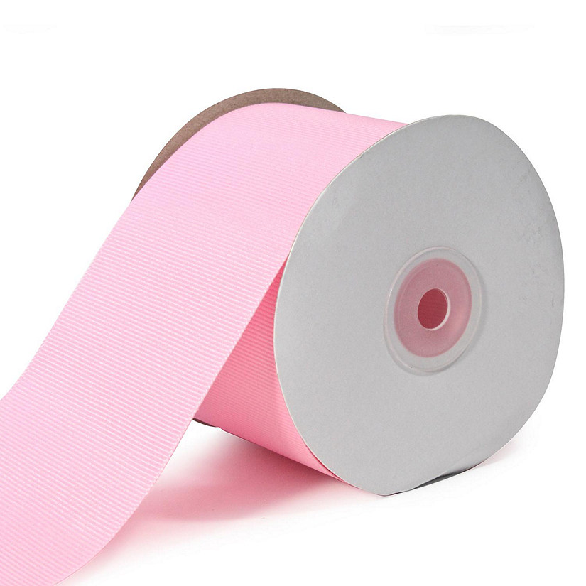 LaRibbons and Crafts 3" 20yds Premium Textured Grosgrain Ribbon - Pink Image