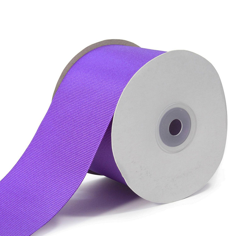 LaRibbons and Crafts 3" 20yds Premium Textured Grosgrain Ribbon - Purple Image