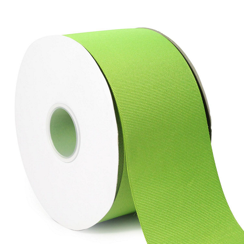 LaRibbons and Crafts 3" 50yds Premium Textured Grosgrain Ribbon - APPLE Image