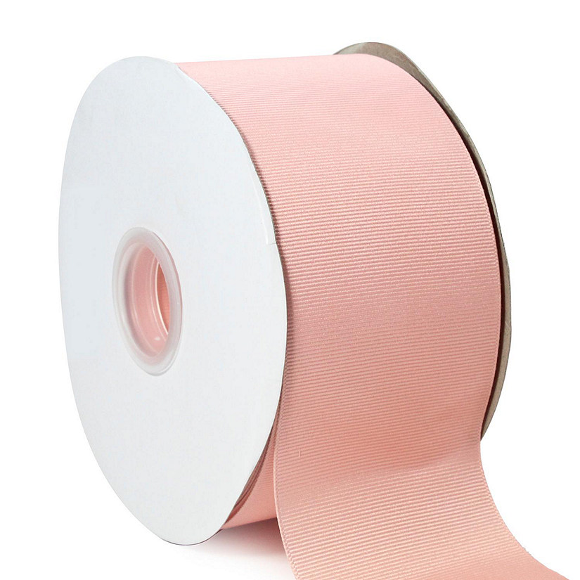 LaRibbons and Crafts 3" 50yds Premium Textured Grosgrain Ribbon -Coral Ice Image