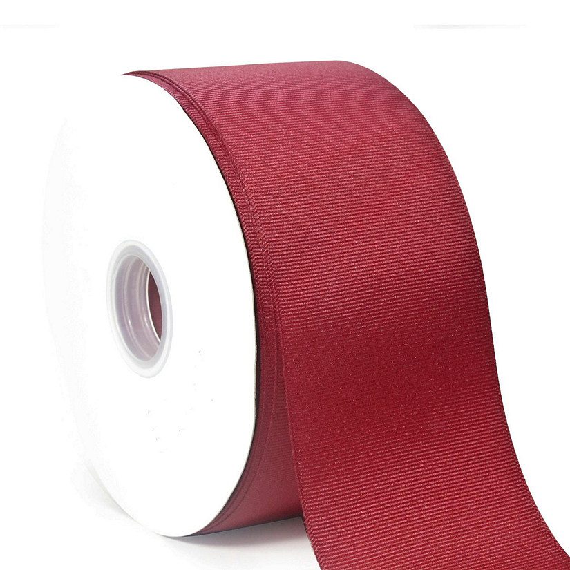 LaRibbons and Crafts 3" 50yds Premium Textured Grosgrain Ribbon - Cranberry Image