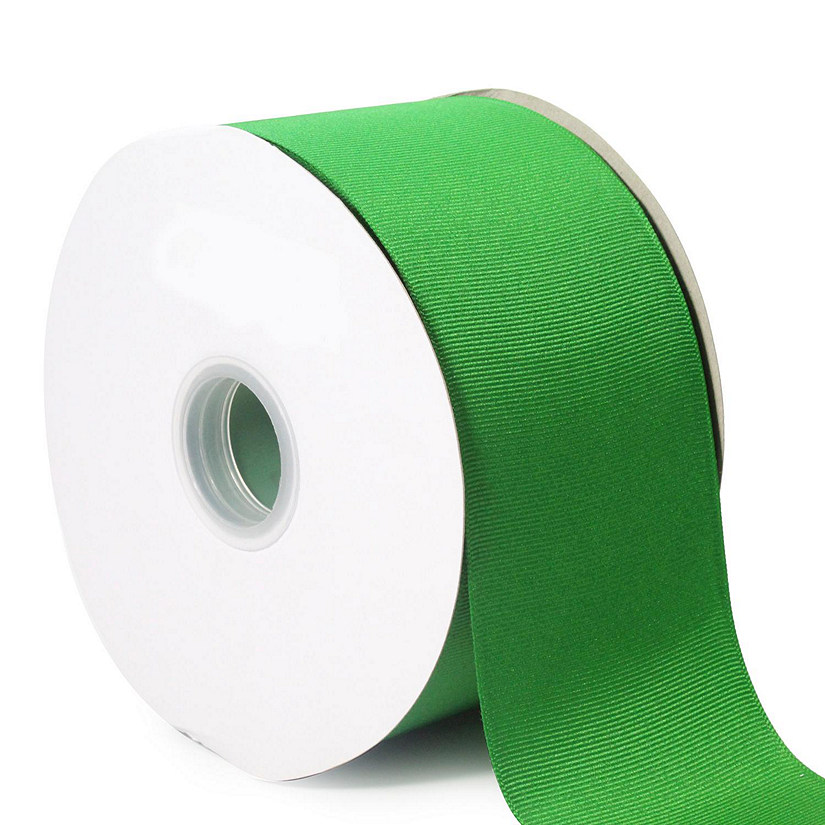 LaRibbons and Crafts 3" 50yds Premium Textured Grosgrain Ribbon - Emerald Image