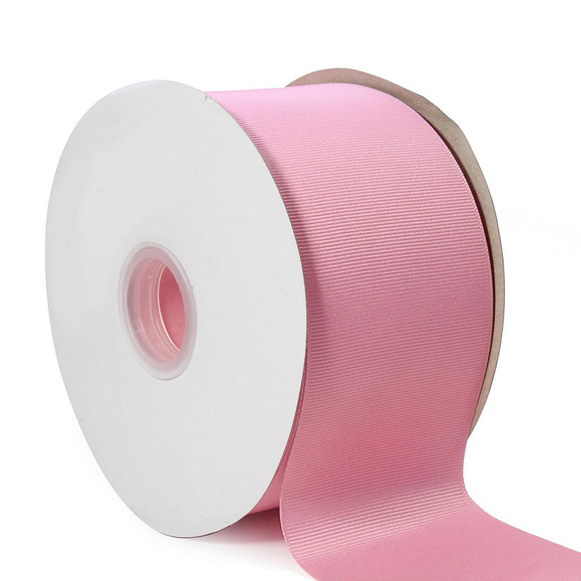 LaRibbons and Crafts 3" 50yds Premium Textured Grosgrain Ribbon - Pink Image