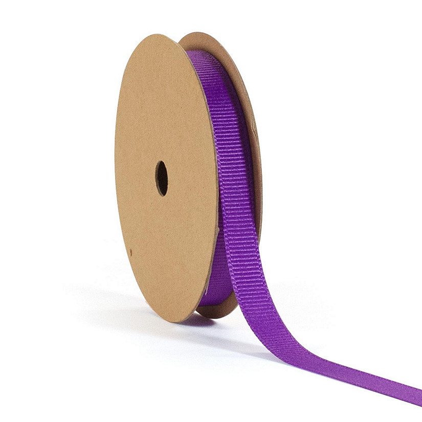 LaRibbons and Crafts 3/8" 100yds Premium Textured Grosgrain Ribbon -Purple Image