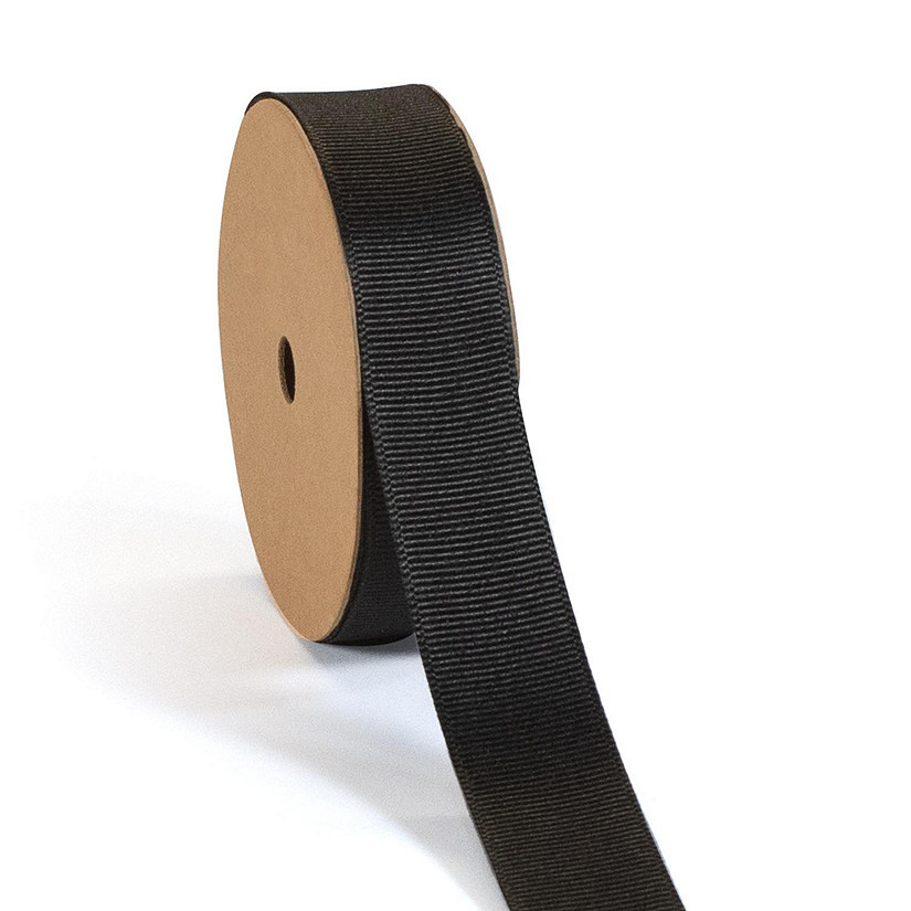 LaRibbons and Crafts 7/8" 100 yds Premium Textured Grosgrain Ribbon - Black Image