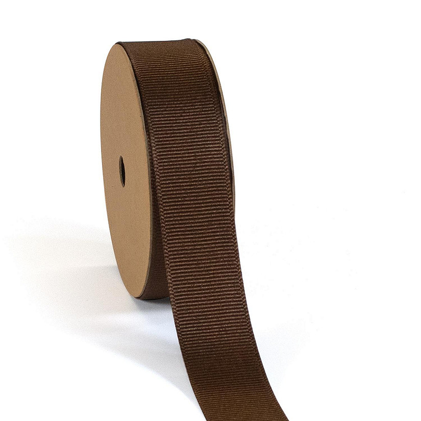 LaRibbons and Crafts 7/8" 100 yds Premium Textured Grosgrain Ribbon - Brown Image