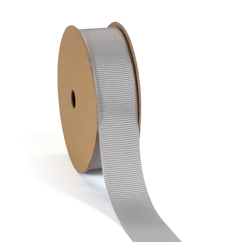 LaRibbons and Crafts 7/8" 100 yds Premium Textured Grosgrain Ribbon - Grey Image