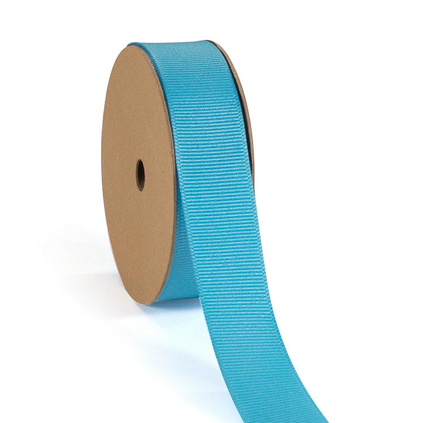 LaRibbons and Crafts 7/8" 100 yds Premium Textured Grosgrain Ribbon - Lt Turquoise Image