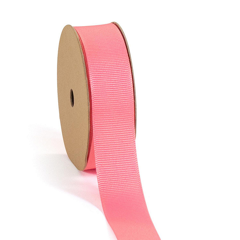 LaRibbons and Crafts 7/8" 100 yds Premium Textured Grosgrain Ribbon - New Neon Pink Image