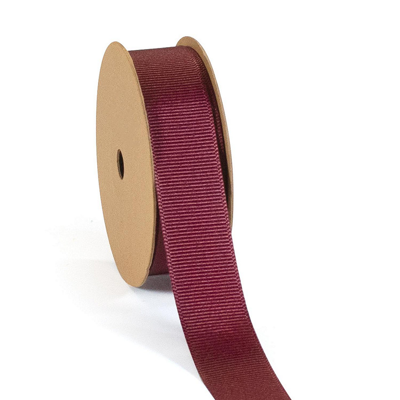 LaRibbons and Crafts 7/8" 100yds Premium Textured Grosgrain Ribbon - Cranberry Image
