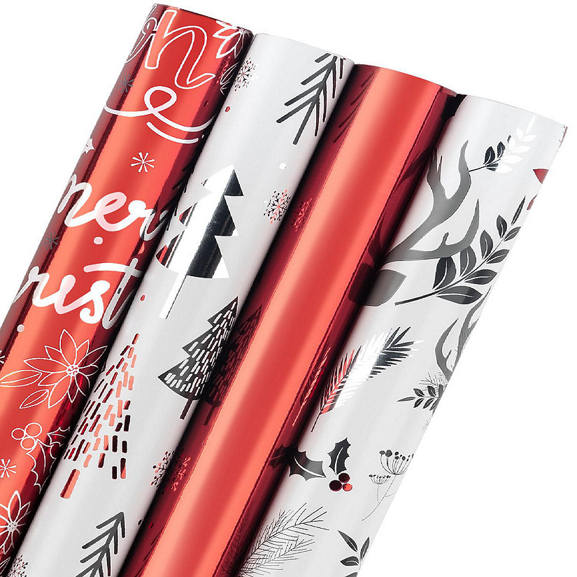 LARIBBONS RED FOIL GIFT WRAP BUNDLE