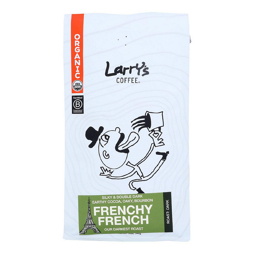 Larry's Coffee Frenchy French Organic Dark Roast Coffee  - Case of 6 - 12 OZ Image
