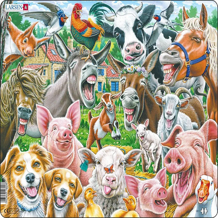 Larsen Puzzles Happy Farm 33 Piece Children Jigsaw Puzzle