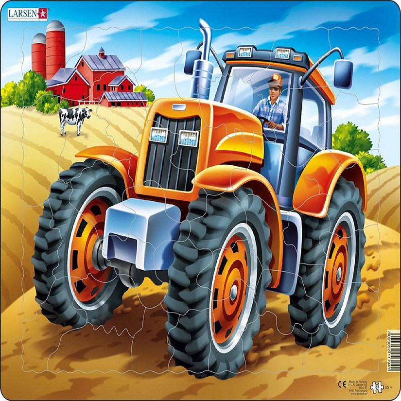 Larsen Tractor 37 Piece Children's Educational Jigsaw Puzzle Image